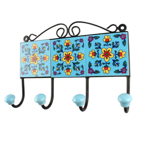 Yellow Tiny Flower Ceramic Tiles Hook